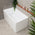 Cubix Multifit 47 inch Acrylic Freestanding Bathtub, Gloss White
