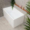 Cubix Multifit 47 inch Acrylic Freestanding Bathtub, Gloss White