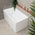 Cubix Multifit 47 inch Acrylic Freestanding Bathtub, Matte White