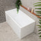 Cubix Multifit 51 inch Acrylic Freestanding Bathtub, Matte White
