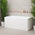 Cubix Multifit 55 inch Acrylic Freestanding Bathtub, Matte White