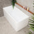 Cubix Multifit 55 inch Acrylic Freestanding Bathtub, Matte White