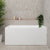 Cubix Multifit 55 inch Acrylic Freestanding Bathtub, Matte White