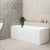 Cubix Multifit 67 inch Acrylic Freestanding Bathtub, Matte White