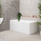 Cubix Multifit 59 inch Acrylic Freestanding Bathtub, Matte White