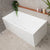 Cubix Multifit 63 inch Acrylic Freestanding Bathtub, Gloss White