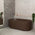 Agora Groove 67 inch Acrylic Freestanding Fluted Oval Freestanding Bathtub, Matte Chocolate Brown - SPECIAL EDITION