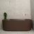 Agora Groove 67 inch Acrylic Freestanding Fluted Oval Freestanding Bathtub, Matte Chocolate Brown - SPECIAL EDITION