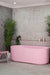 Agora Groove 67 inch Acrylic Freestanding Fluted Oval Freestanding Bathtub, Matte Pink - SPECIAL EDITION