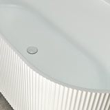 Brighton Groove 59 inch Acrylic Freestanding Oval Bathtub, Gloss White