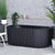 Agora Groove 59 inch Acrylic Freestanding Back to Wall Bathtub, Matte Black