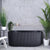 Agora Groove 67 inch Acrylic Freestanding Back to Wall Bathtub, Matte Black