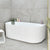 Agora Groove 59 inch Acrylic Freestanding Back to Wall Bathtub, Matte White