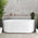 Agora Groove 67 inch Acrylic Freestanding Fluted Oval Freestanding Bathtub, Matte White