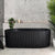 Agora Groove 67 inch Acrylic Freestanding Fluted Oval Freestanding Bathtub, Matte Black