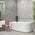 Brighton Groove 59 inch Acrylic Freestanding Left Corner Bathtub, Gloss White