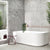 Brighton Groove 59 inch Acrylic Freestanding Left Corner Bathtub, Matte White