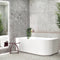 Brighton Groove 59 inch Acrylic Freestanding Left Corner Bathtub, Matte White