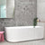 Brighton Groove 59 inch Acrylic Freestanding Right Corner Bathtub, Matte White