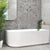 Brighton Groove 59 inch Acrylic Freestanding Right Corner Bathtub, Gloss White