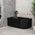 Agora Groove 59 inch Acrylic Freestanding Left Corner Bathtub, Matte Black