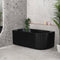 Agora Groove 59 inch Acrylic Freestanding Left Corner Bathtub, Matte Black