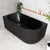 Agora Groove 59 inch Acrylic Freestanding Left Corner Bathtub, Matte Black