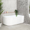 Agora Groove 59 inch Acrylic Freestanding Right Corner Bathtub, Gloss White