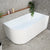 Agora Groove 59 inch Acrylic Freestanding Right Corner Bathtub, Gloss White