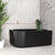 Agora Groove 59 inch Acrylic Freestanding Right Corner Bathtub, Matte Black
