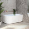 Agora Groove 59 inch Acrylic Freestanding Right Corner Bathtub, Matte White