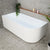 Agora Groove 67 inch Acrylic Freestanding Left Corner Bathtub, Gloss White