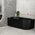 Agora Groove 67 inch Acrylic Freestanding Left Corner Bathtub, Matte Black
