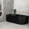 Agora Groove 67 inch Acrylic Freestanding Left Corner Bathtub, Matte Black