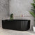 Agora Groove 67 inch Acrylic Freestanding Left Corner Bathtub, Matte Black