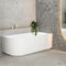 Agora Groove 67 inch Acrylic Freestanding Right Corner Bathtub, Gloss White