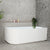 Agora Groove 67 inch Acrylic Freestanding Right Corner Bathtub, Gloss White