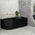 Agora Groove 67 inch Acrylic Freestanding Right Corner Bathtub, Matte Black