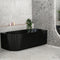 Agora Groove 67 inch Acrylic Freestanding Right Corner Bathtub, Matte Black