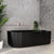 Agora Groove 67 inch Acrylic Freestanding Right Corner Bathtub, Matte Black