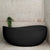 Wave Oval 63 inch Acrylic Freestanding Wide Bathtub, Matte Black