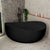 Wave Oval 63 inch Acrylic Freestanding Wide Bathtub, Matte Black