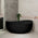 Wave Oval 63 inch Acrylic Freestanding Wide Bathtub, Matte Black