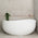 Wave Oval 63 inch Acrylic Freestanding Wide Bathtub, Gloss White