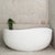 Wave Oval 63 inch Acrylic Freestanding Wide Bathtub, Matte White
