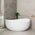 Wave Oval 63 inch Acrylic Freestanding Wide Bathtub, Matte White