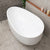 Wave Oval 63 inch Acrylic Freestanding Wide Bathtub, Gloss White