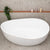 Wave Oval 63 inch Acrylic Freestanding Wide Bathtub, Gloss White