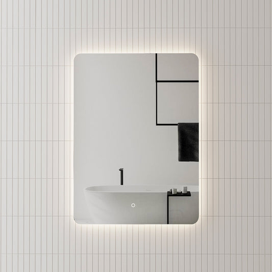 Retti Rectangular 600mm x 900mm Backlit LED Mirror with Polished Edge and Demister