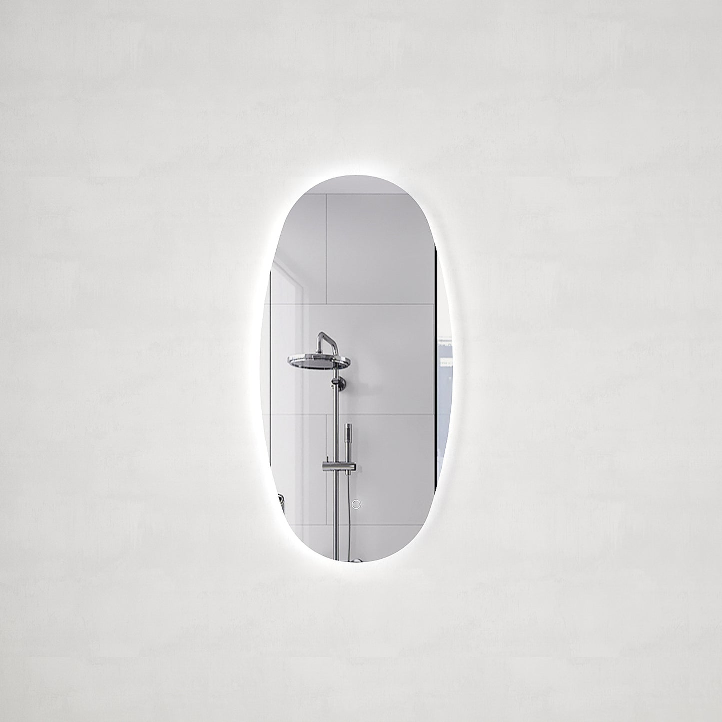 Riri Oblong 400mm x 800mm Backlit LED Mirror with Polished Edge and Demister